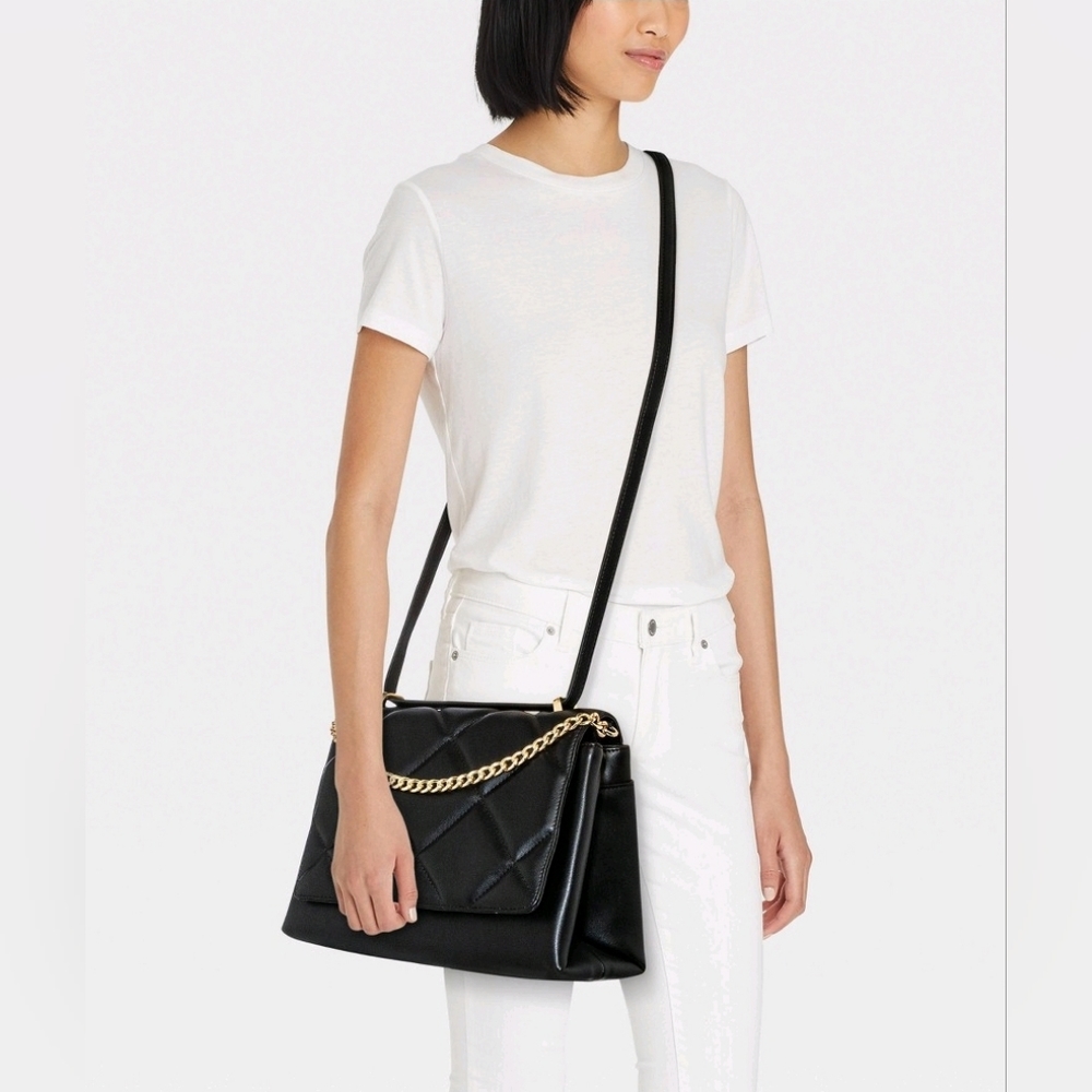Square Woven Satchel Handbag